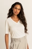 T-shirt met V-hals