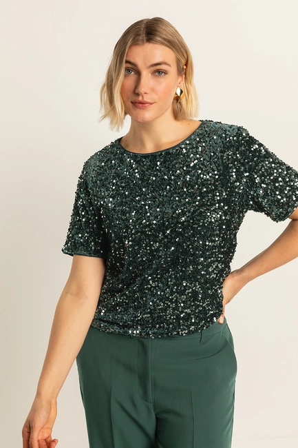 Top met pailletten