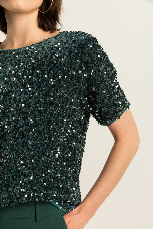 Top met pailletten