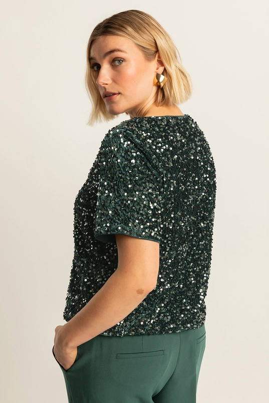 Top met pailletten