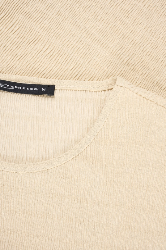 Top met plisséstructuur