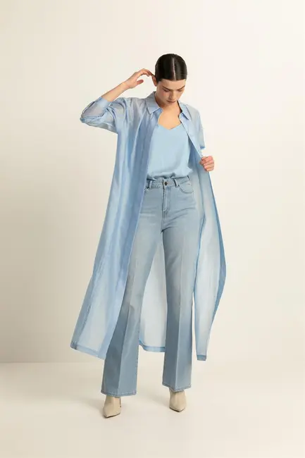 Transparante overblouse
