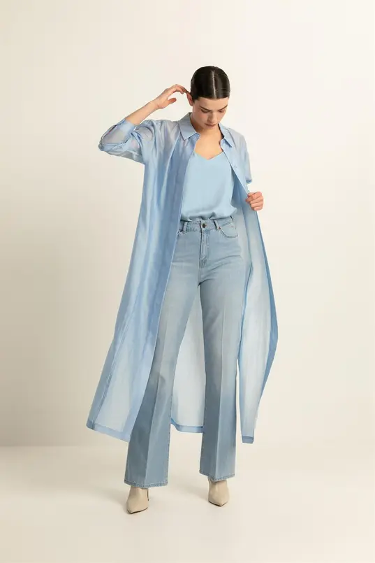 Transparante overblouse