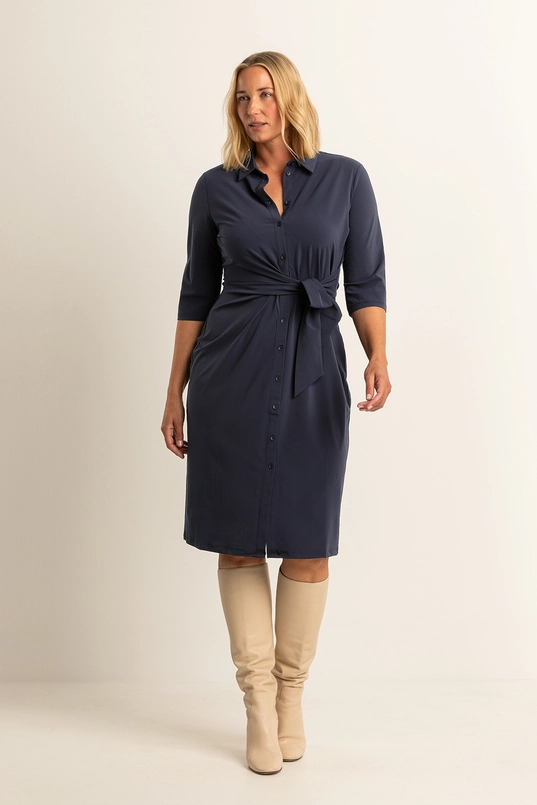 Travel jurk met knoopdetail