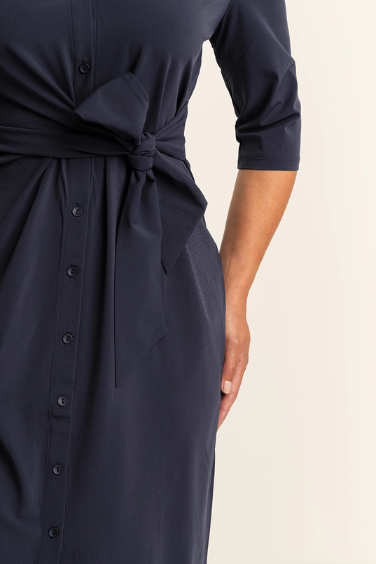 Travel jurk met knoopdetail