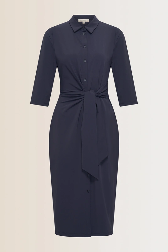 Travel jurk met knoopdetail