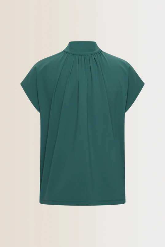 Travel top met strikdetail