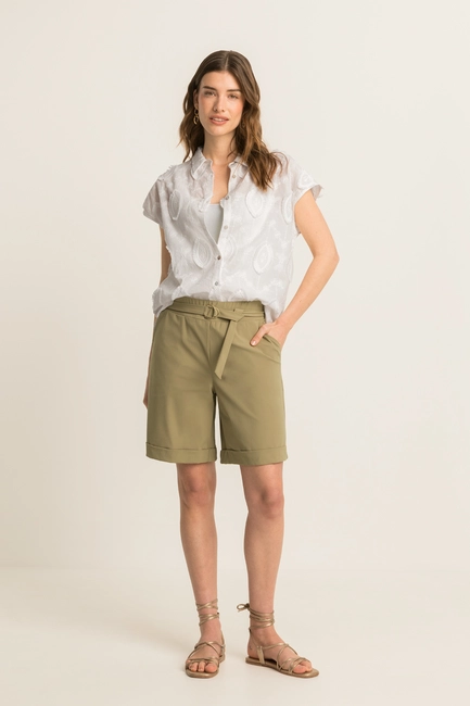 Travelbermuda met ceintuur