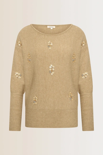 Trui met geborduurde details