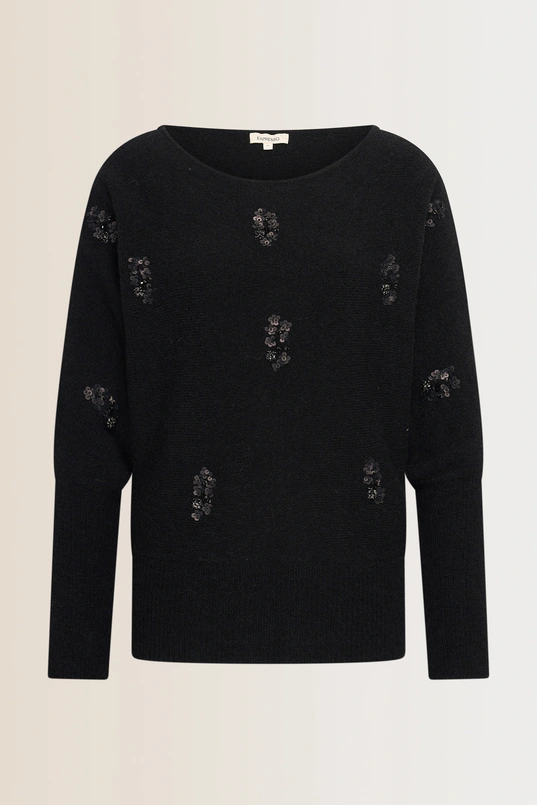 Trui met geborduurde details