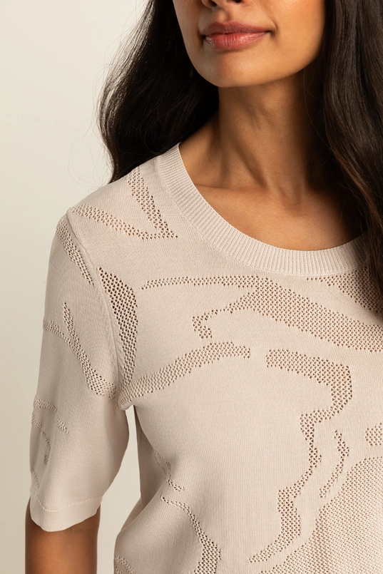 Trui met ingeweven dessin