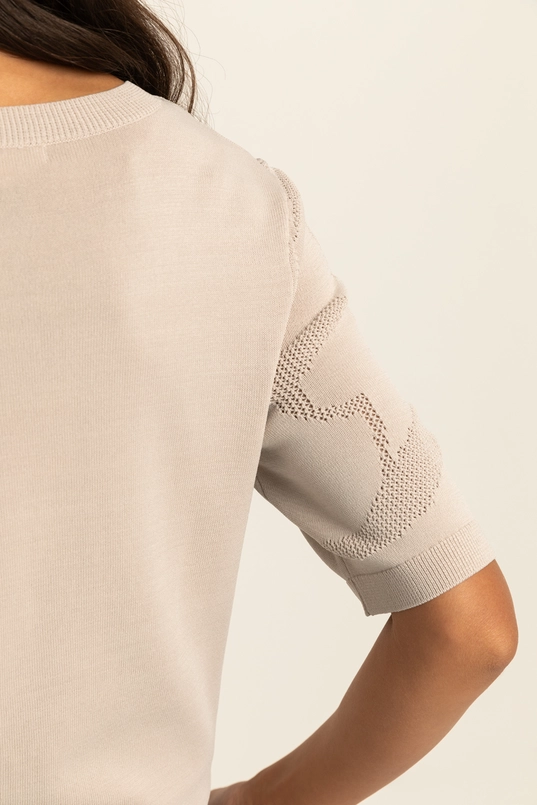 Trui met ingeweven dessin