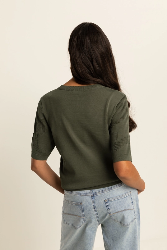 Trui met ingeweven dessin