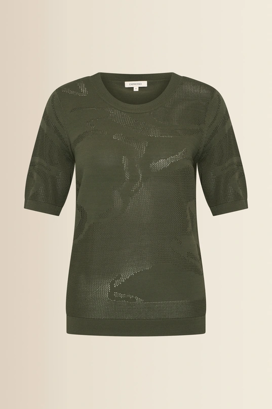 Trui met ingeweven dessin