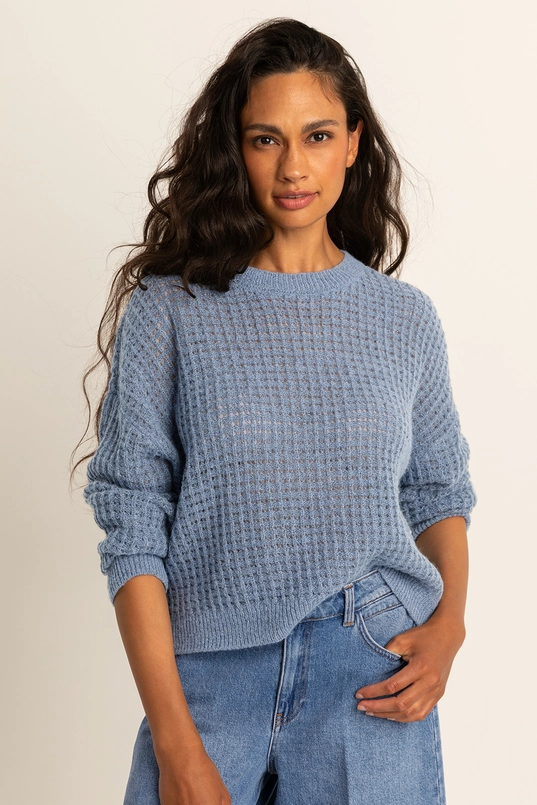 Trui met opengewerkt breisel