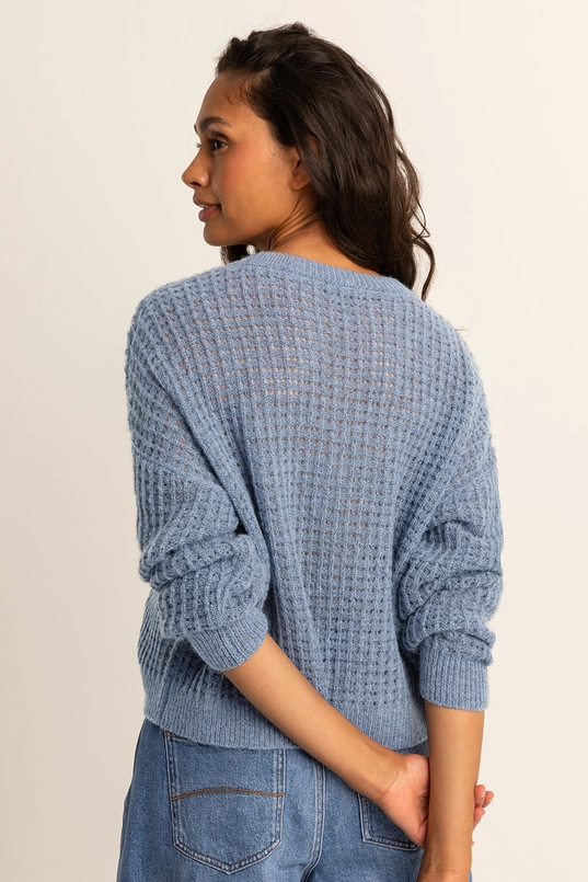 Trui met opengewerkt breisel