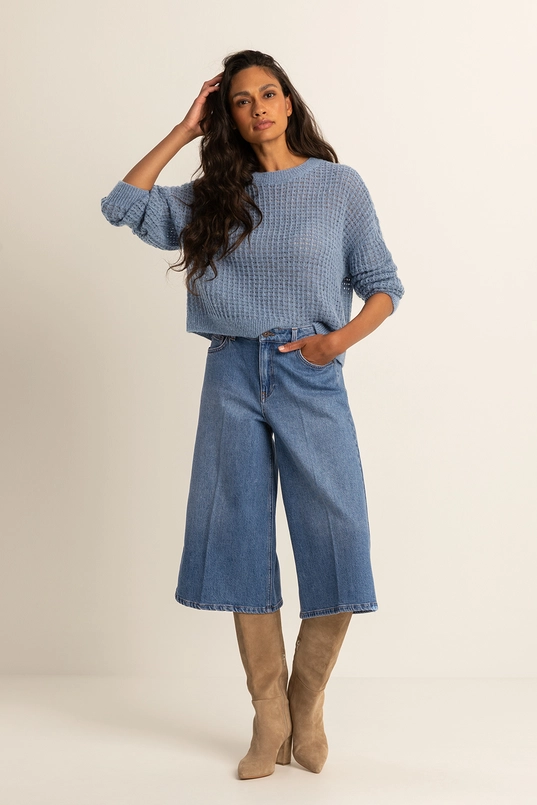 Trui met opengewerkt breisel