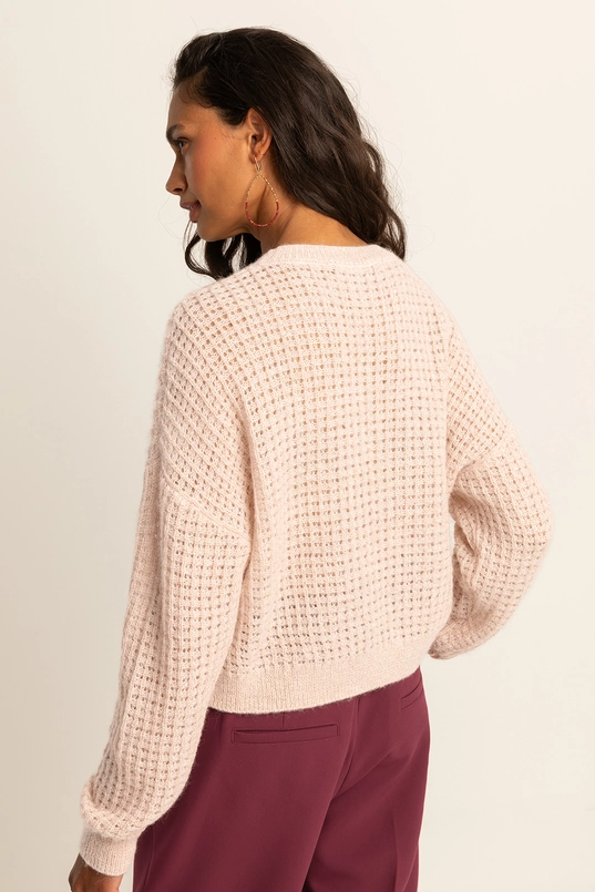 Trui met opengewerkt breisel