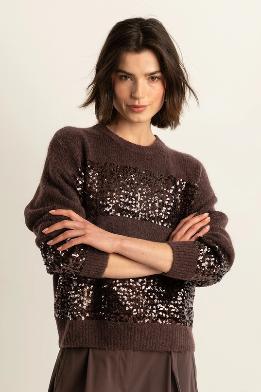 Trui met pailletten