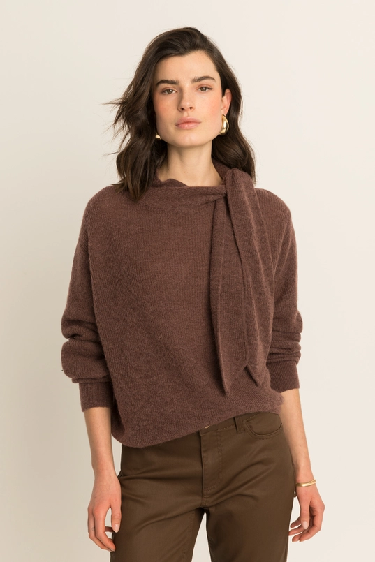 Trui met strikdetail