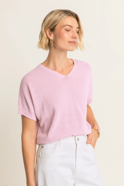 Trui met subtiele V-hals