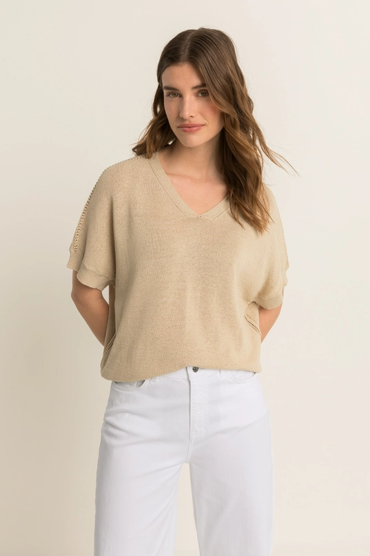 Trui met subtiele V-hals