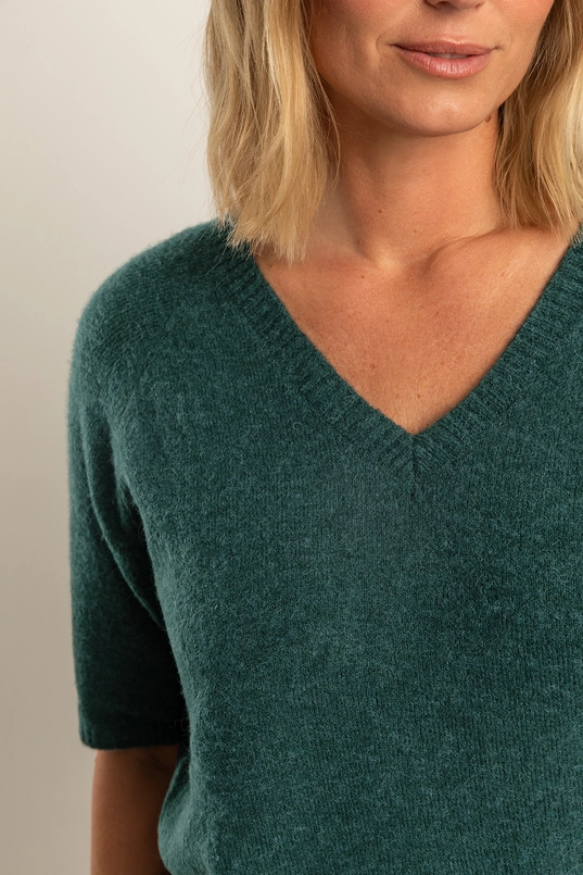 Trui met V-hals
