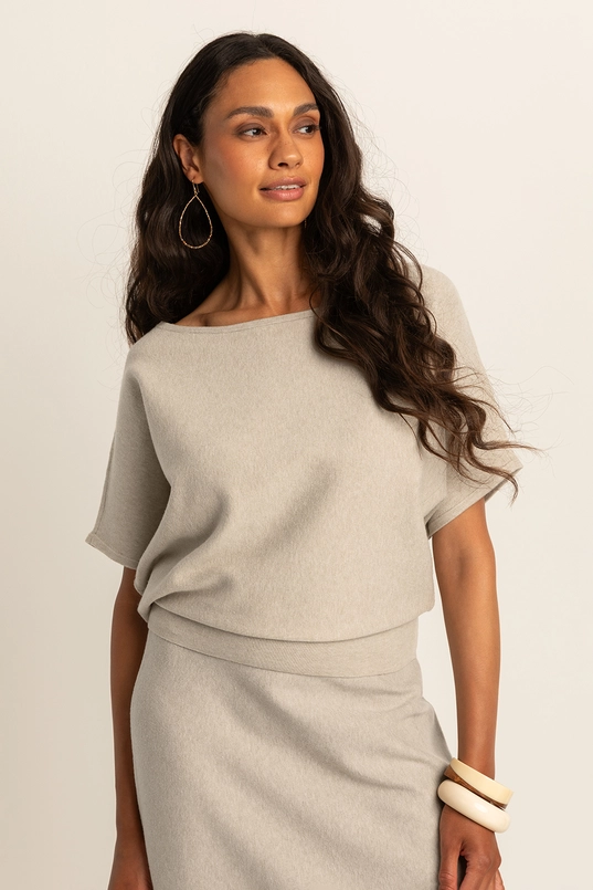 Trui met vleermuismouwen