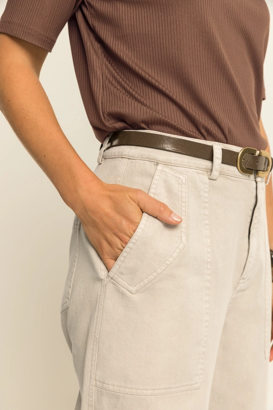 Utility jeans met opgestikte zakken