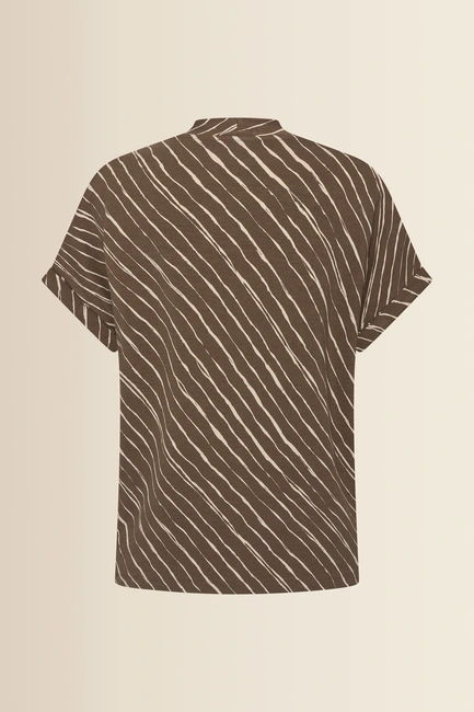 V-hals top met print