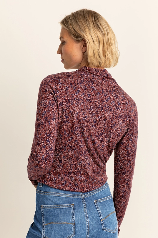 V-hals top met print