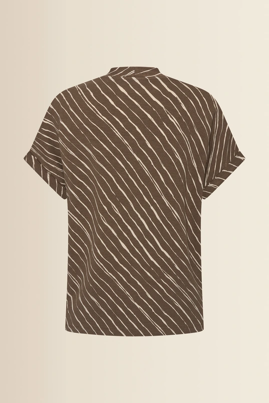 V-hals top met print