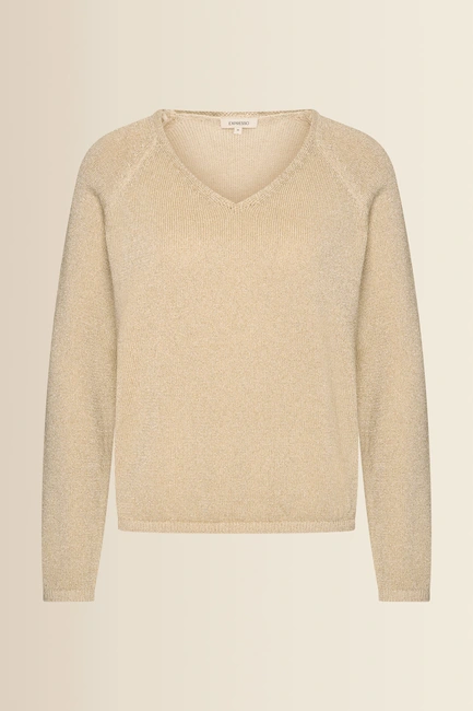 V-hals trui met lurex