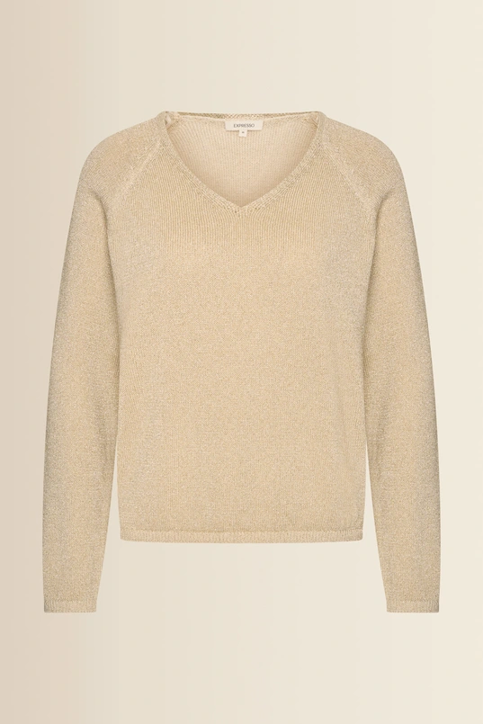 V-hals trui met lurex