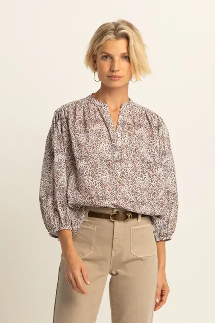 Volumineuze blouse met print