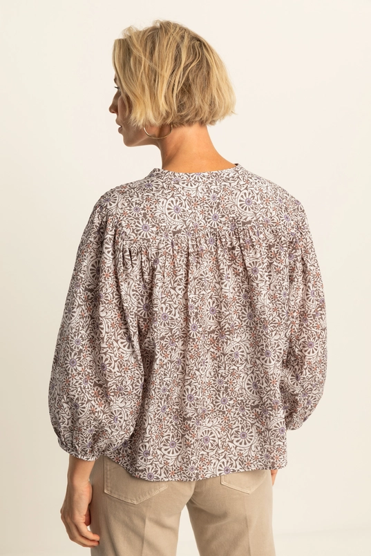 Volumineuze blouse met print