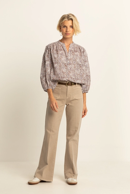 Volumineuze blouse met print