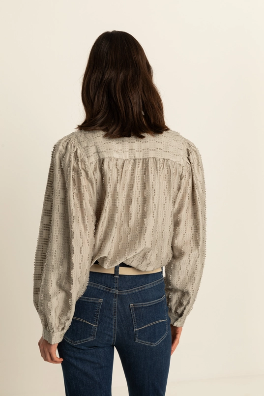 Volumineuze blouse met structuur