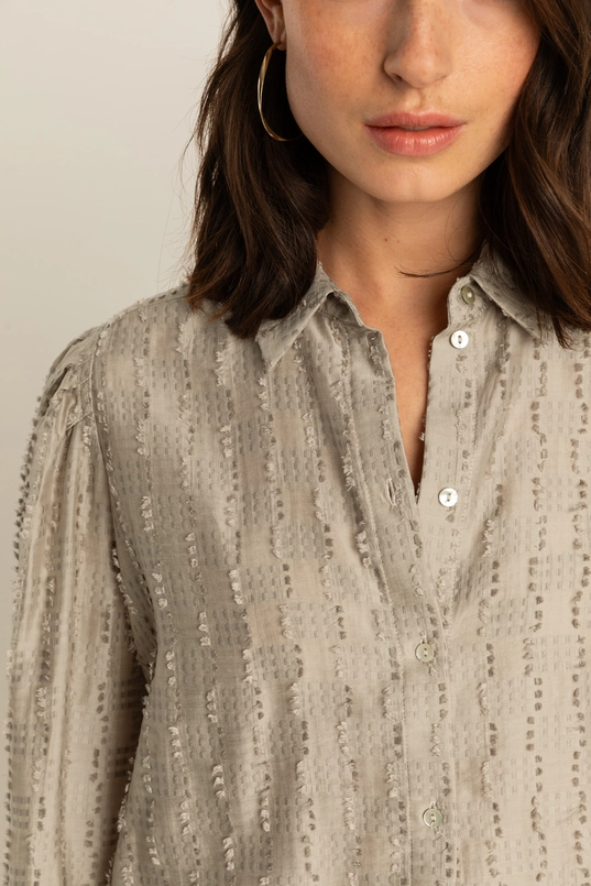 Volumineuze blouse met structuur