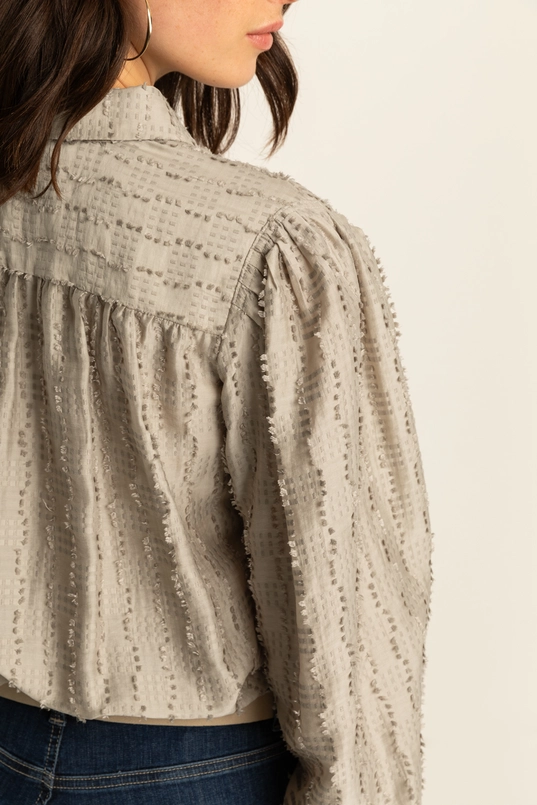 Volumineuze blouse met structuur