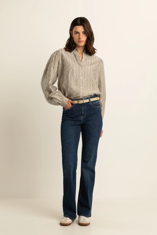 Volumineuze blouse met structuur