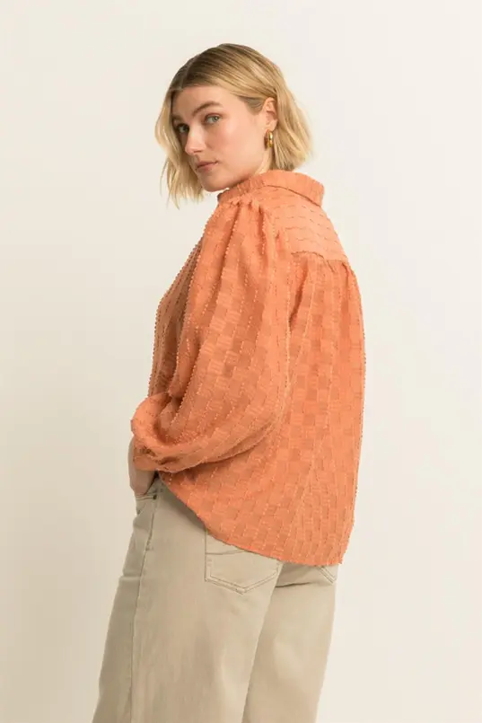 Volumineuze blouse met structuur