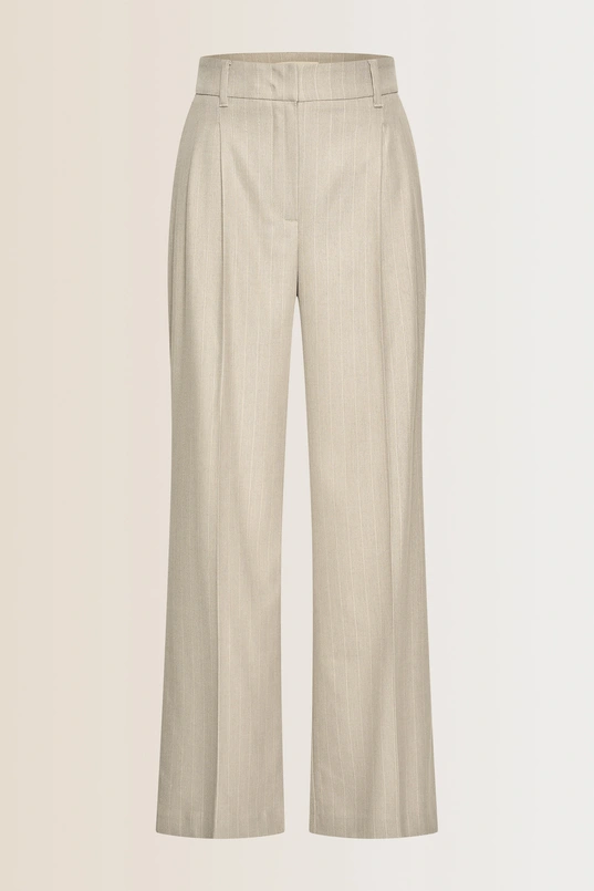 Wide leg broek met krijtstreep