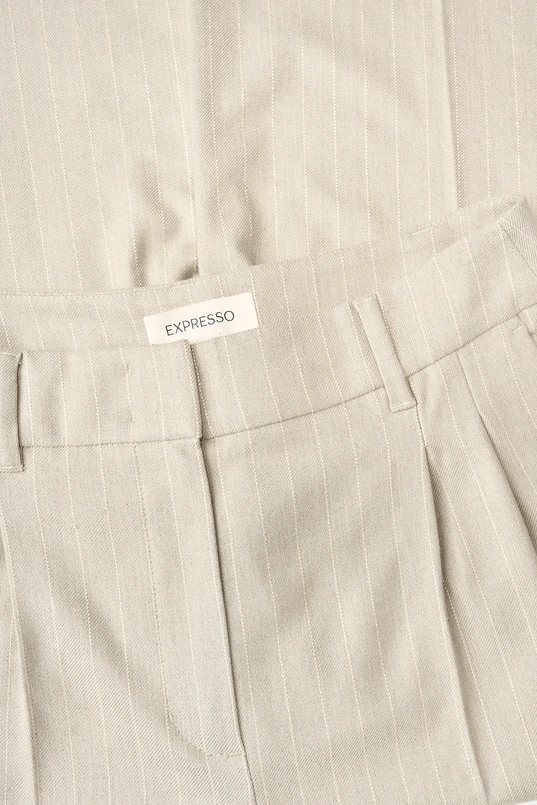 Wide leg broek met krijtstreep