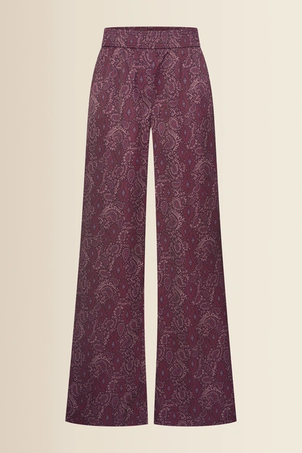 Wide leg broek met paisleydessin