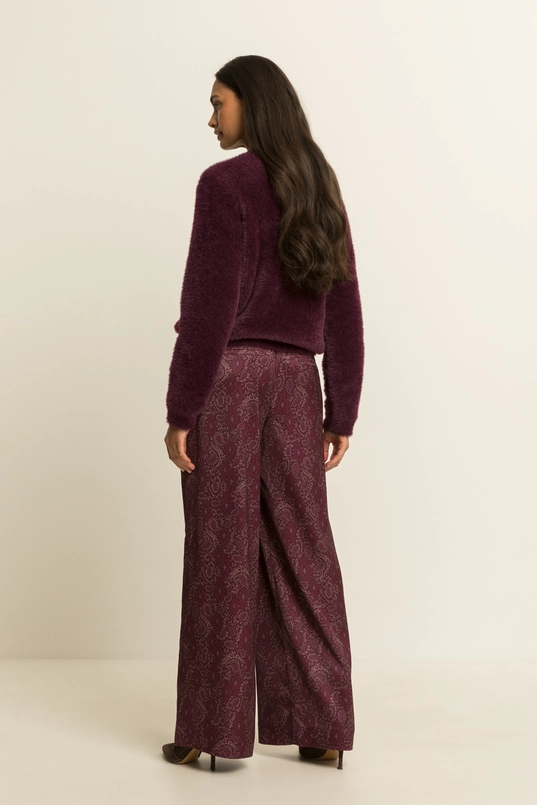 Wide leg broek met paisleydessin
