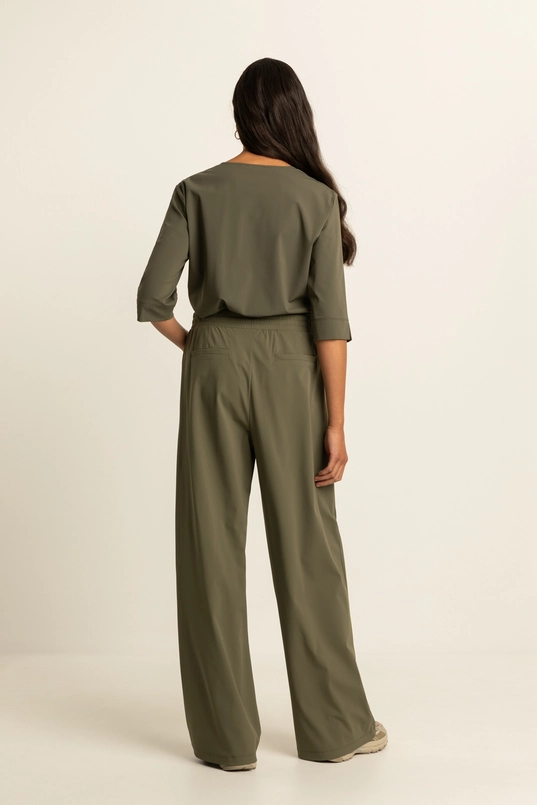 Wide leg travelbroek