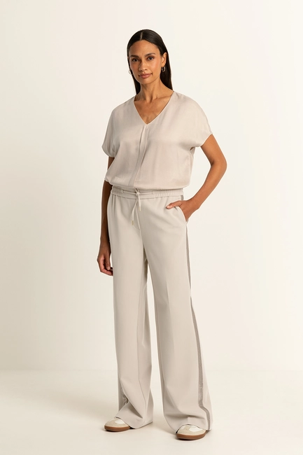 Wijde broek met paillettendetail