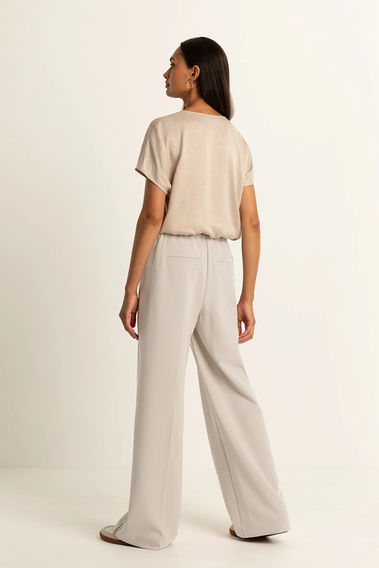 Wijde broek met paillettendetail