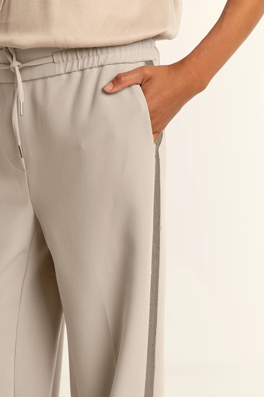 Wijde broek met paillettendetail